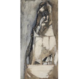 Leonardo Cremonini - Woman And Child On The Balcony