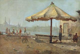 Leonardo De Mango - Along the Golden Horn, Constantinople