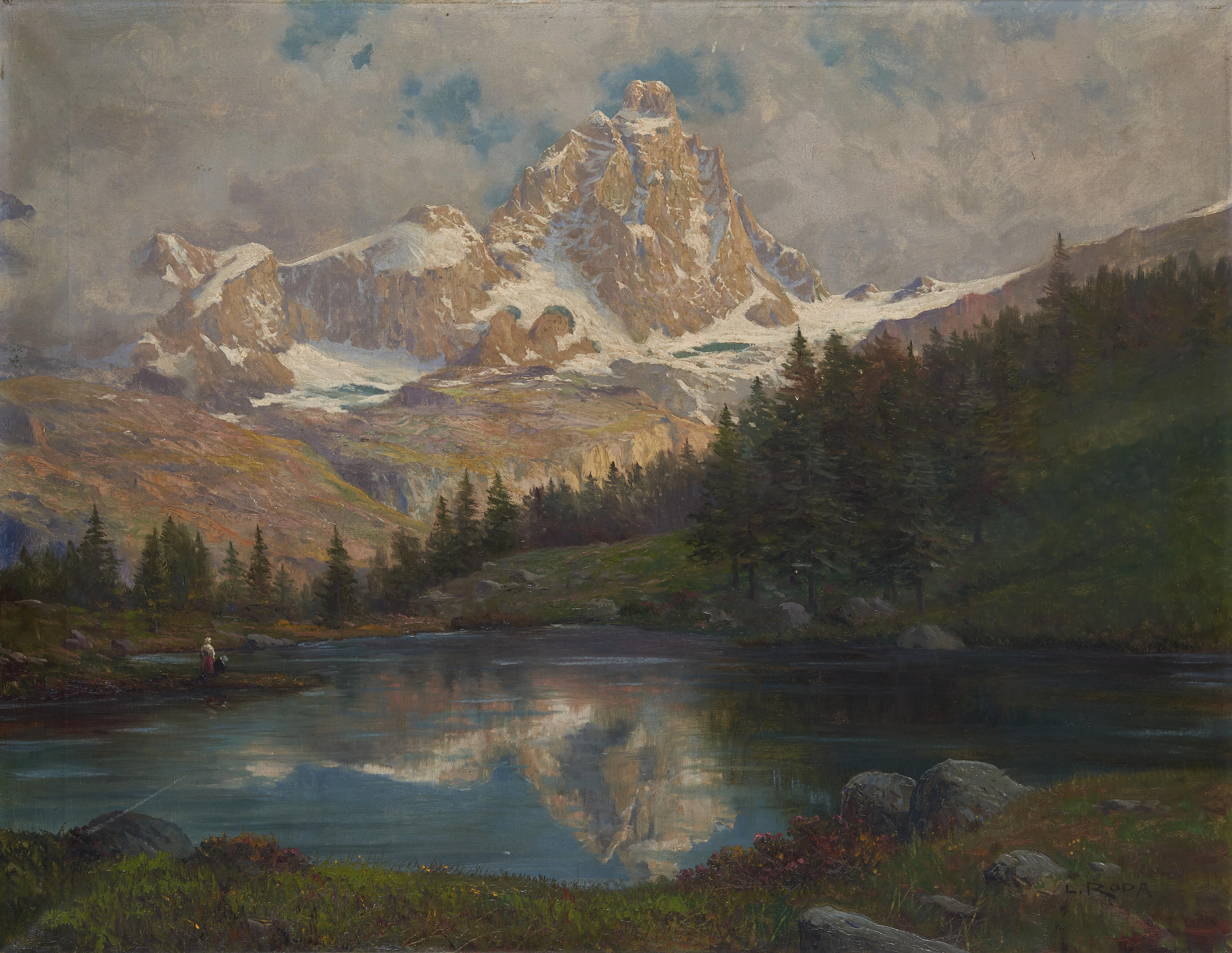 Leonardo Roda - Il Cervino dal Lago Blu