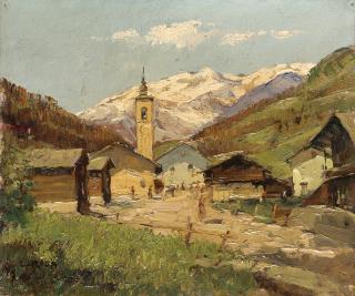 Leonardo Roda - Paesaggio di montagna