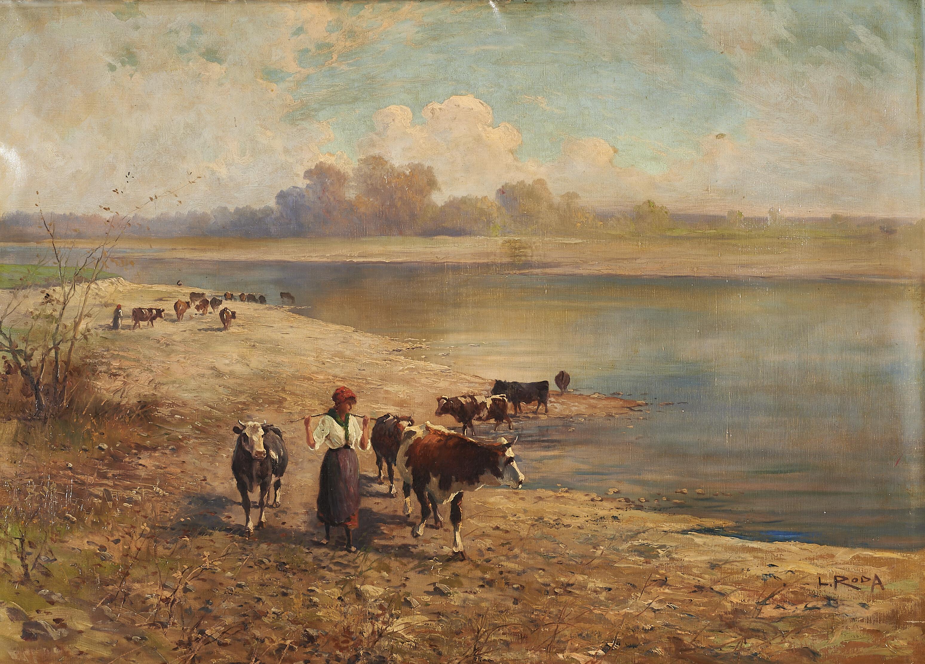 Leonardo Roda - Pascolo sul Po