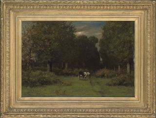 Léonce Chabry - A Cow In A Woodland Clearing