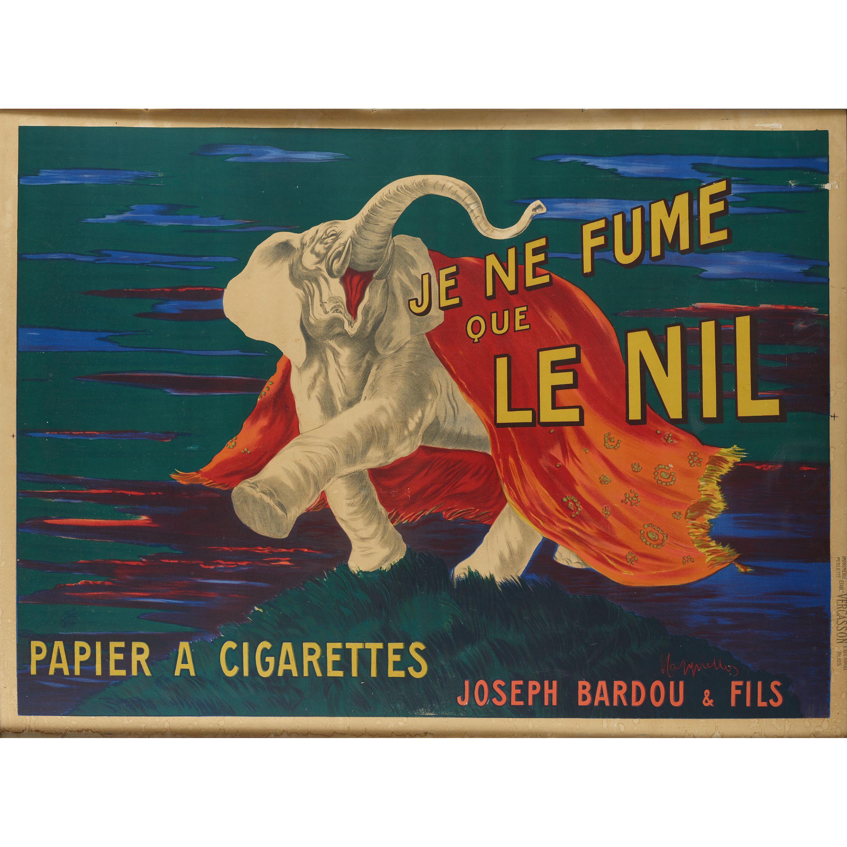 Leonetto Cappiello - Je ne fume que le Nil (Papier à Cigarettes) (I Only Smoke Le Nil)