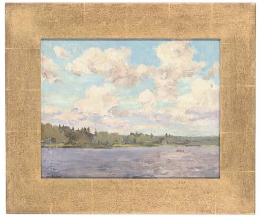 Leonid Baikov - Boating on the lake; A still afternoon; On the shore; and The track leading down to the lake