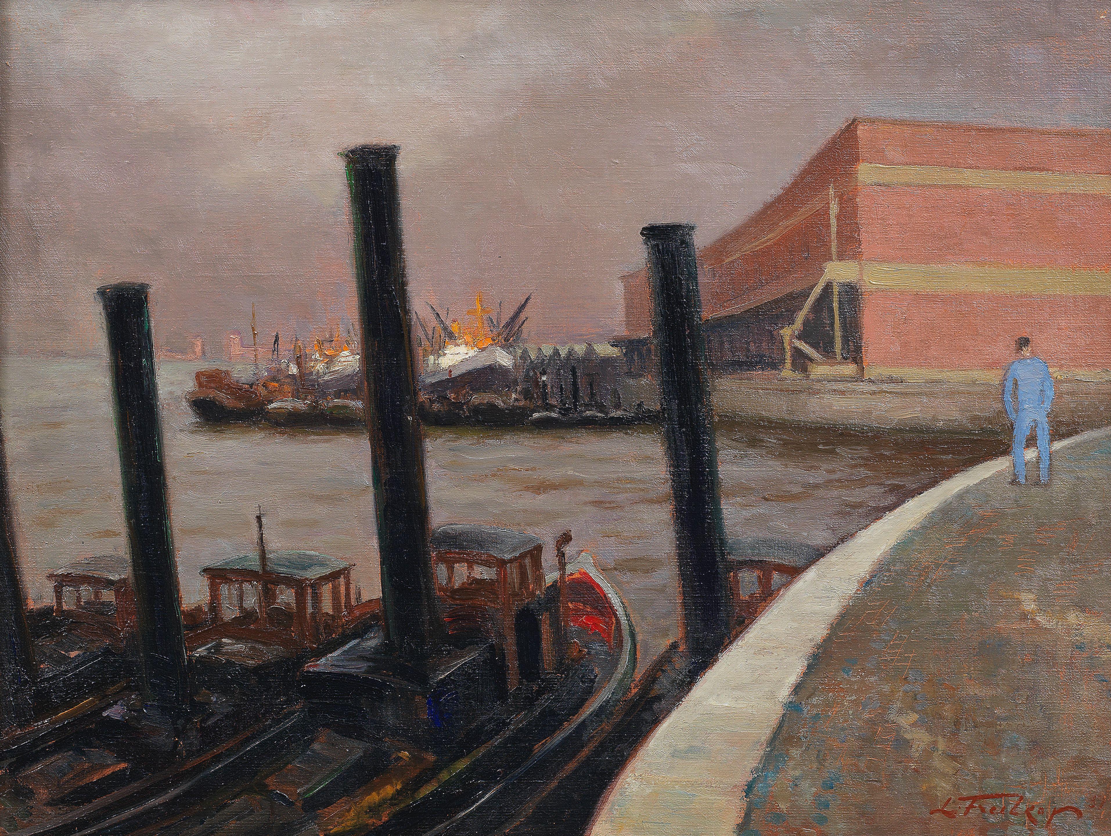 Léonid Frechkop - Tugs in a port