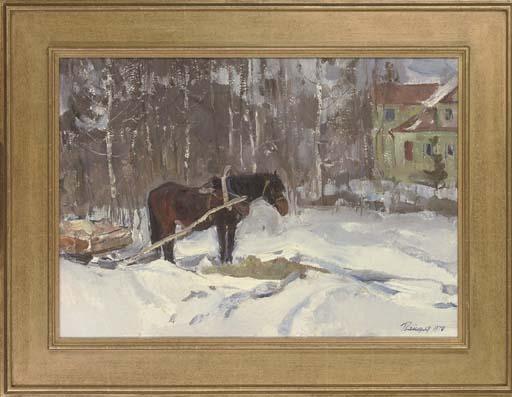 Leonid Ignatevich Vaishlya - A feed before the journey; A well earned meal