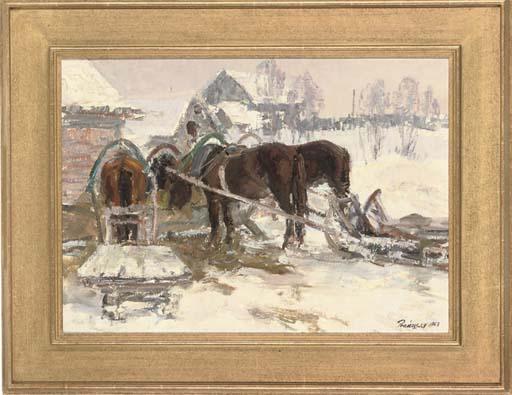 Leonid Ignatevich Vaishlya - A well earned feed; and Waiting to pray