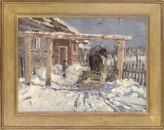 Leonid Ignatevich Vaishlya - Building new gates; Working in the field