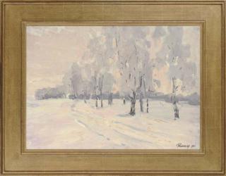 Leonid Ignatevich Vaishlya - Snowy landscape; and In from the cold
