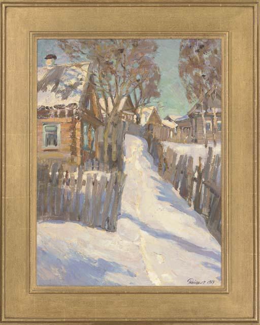 Leonid Ignatevich Vaishlya - Spring is coming; and The garden covered in snow