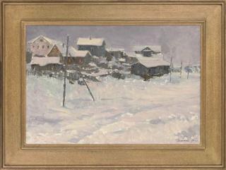 Leonid Ignatevich Vaishlya - The village at dusk; and Winter in Babino