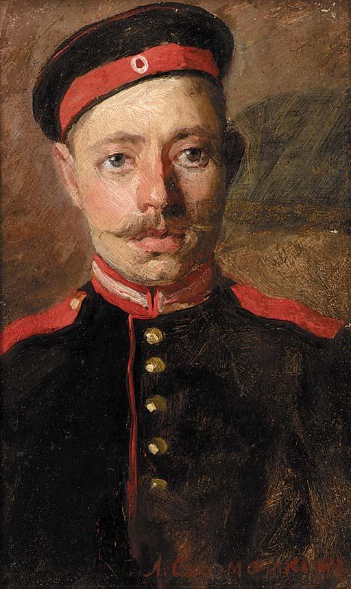 Leonid Ivanovich Solomatkin - Portrait of the artist Ivan Petrovich Bogdanov