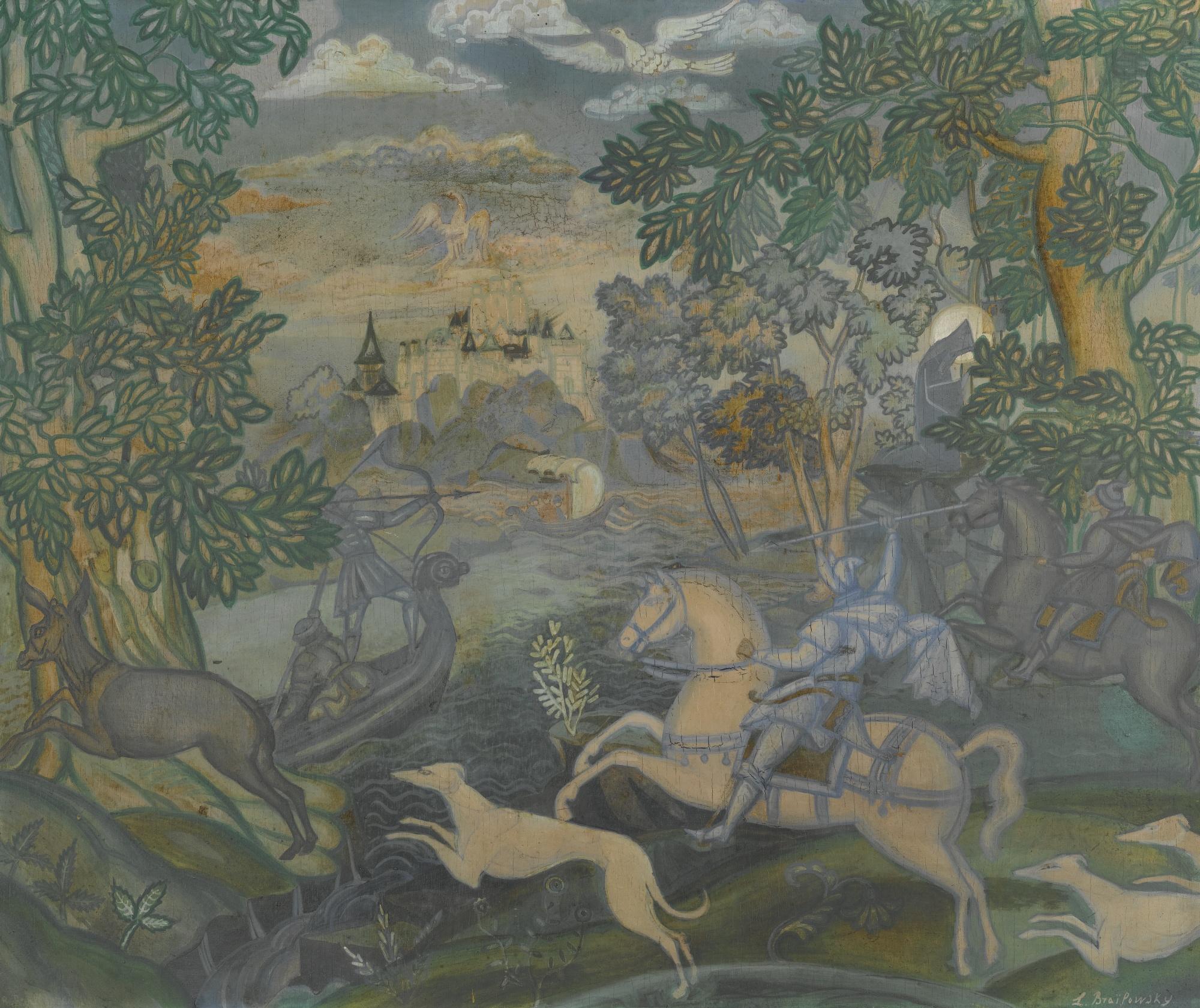 Leonid Mikhailovich Brailovsky - Hunting Scene