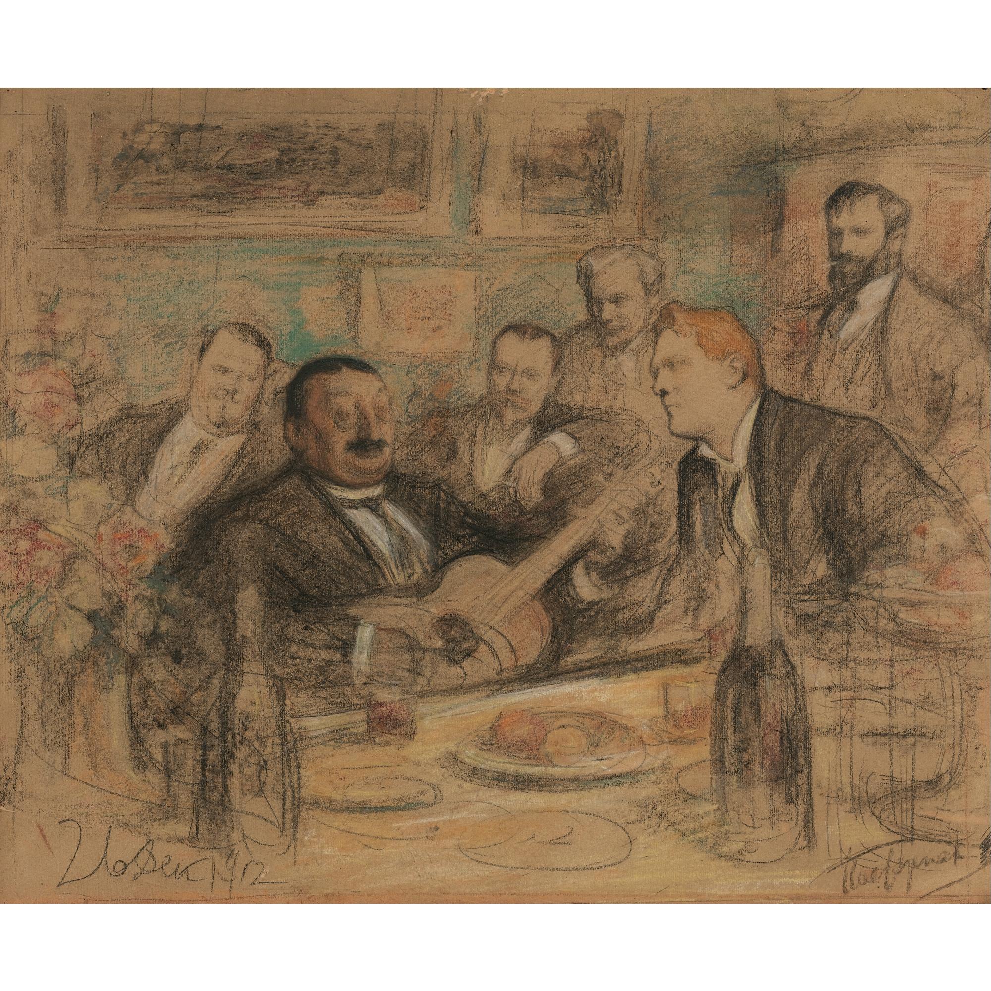 Leonid Pasternak - Russianat K.A. Korovin\'S \'Old Time Songs\': Chaliapin And The Artists