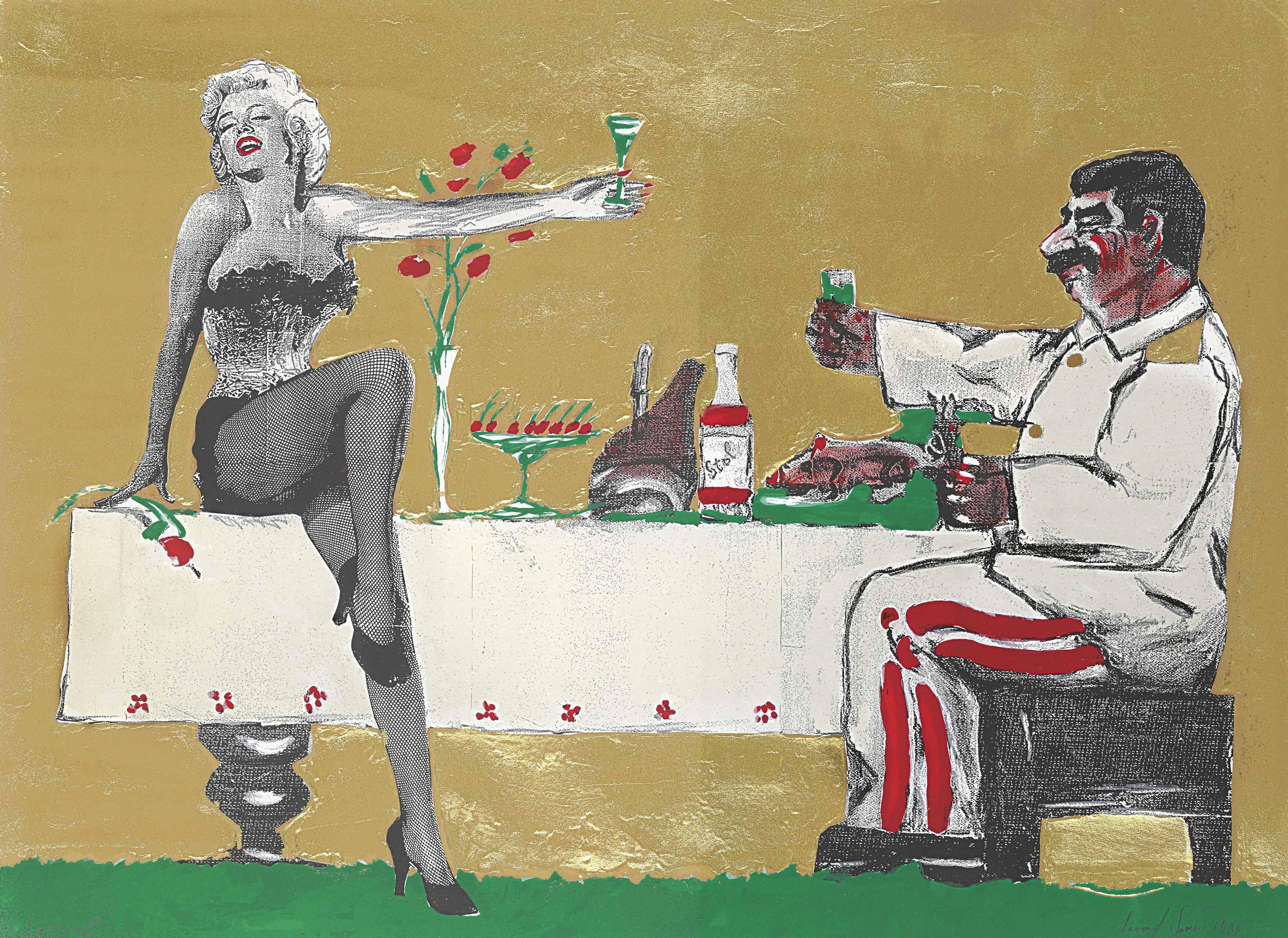 Leonid Sokov - Stalin and Marilyn at the table