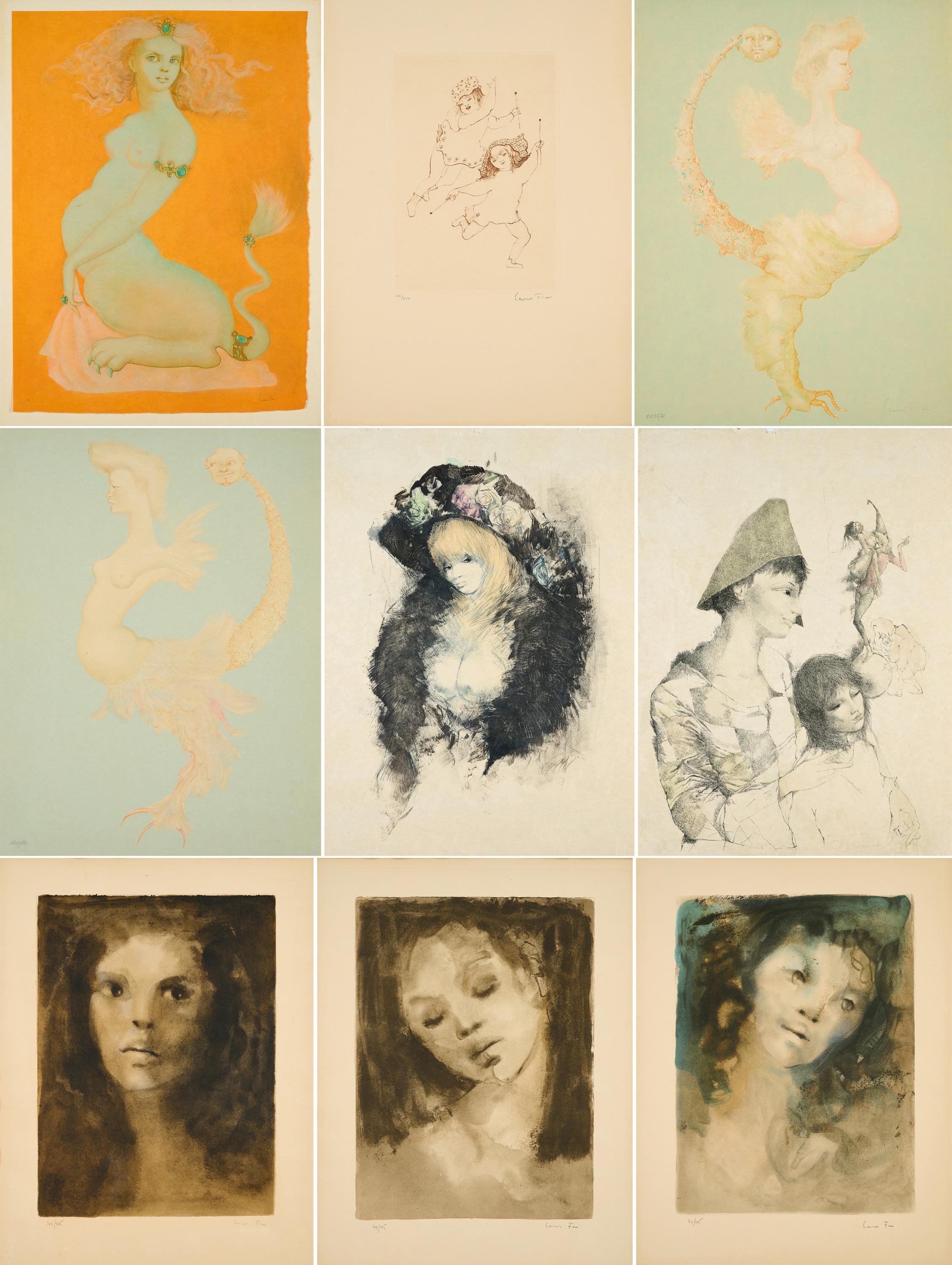 Leonor Fini - Konvolut von 10 Lithografien.