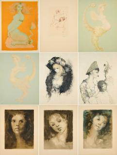 Leonor Fini - Konvolut von 10 Lithografien.