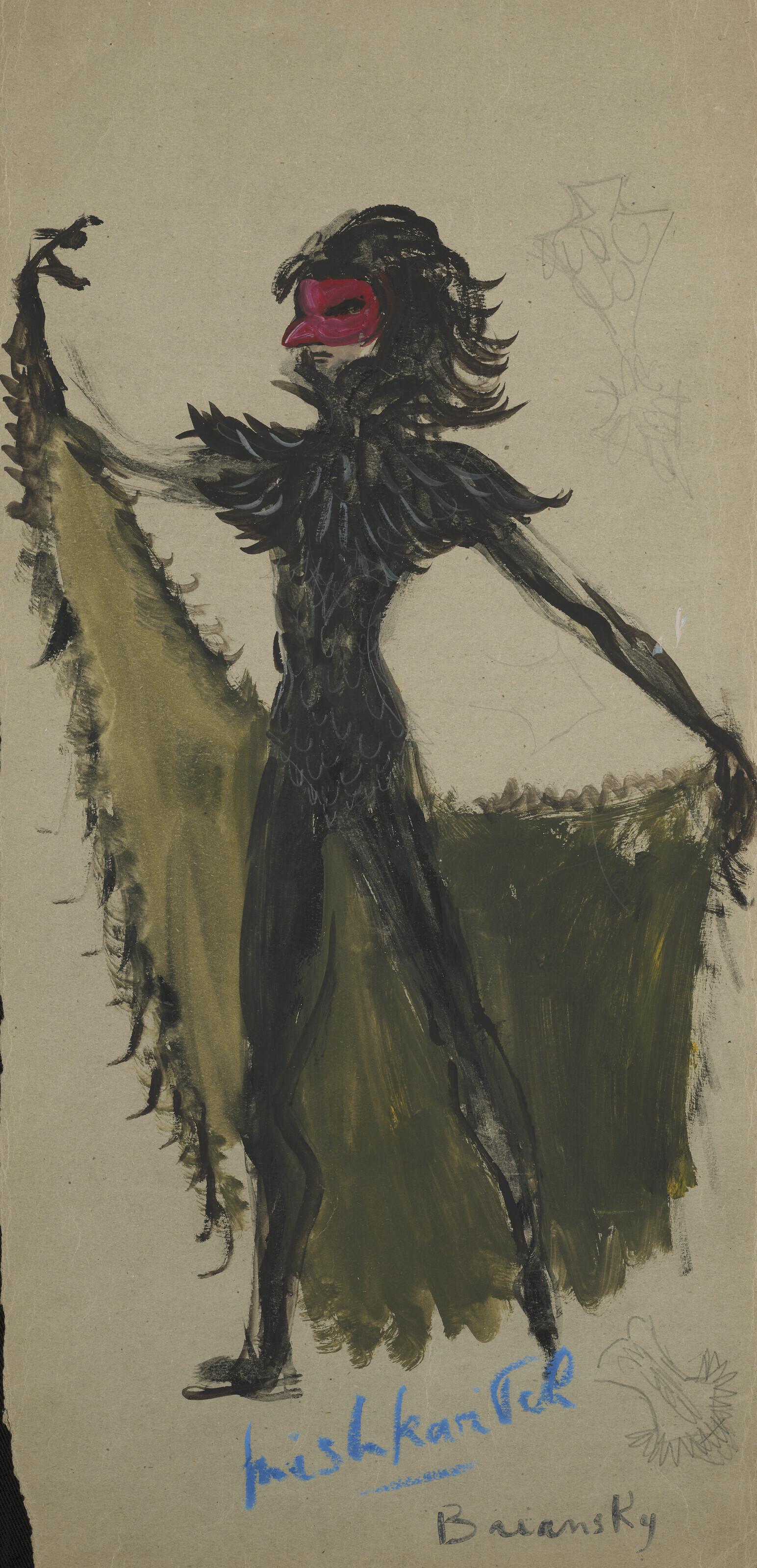 Léonor Fini - Maquette de costume pour \'\'Le Rêve de Léonor\'\'