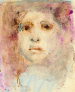 Leonor Fini - Ohne Titel (Gesicht eines Mädchens)