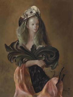 Leonor Fini - Portrait De Femme Aux Feuilles D\'Acanthe