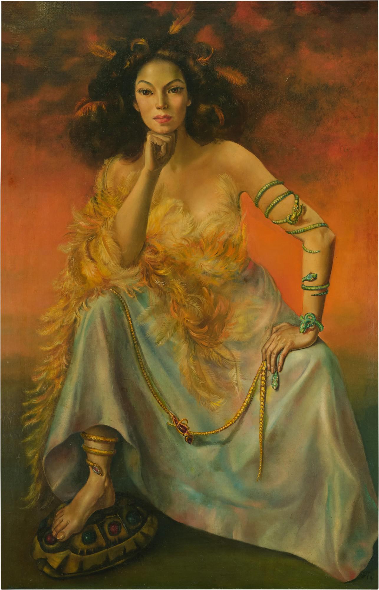 Leonor Fini - Portrait de María Félix I or Reina del fuego