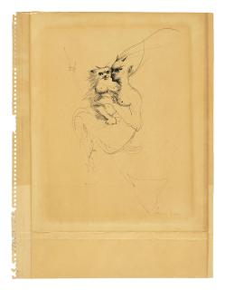 Leonor Fini - Sans titre (Femme avec un chat)