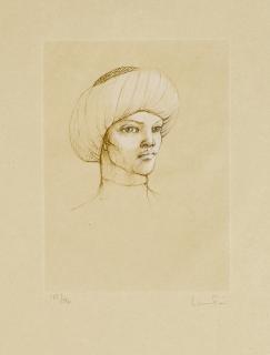 Leonor Fini - Untitled (Portrait of Young Man with Turban) 2 works