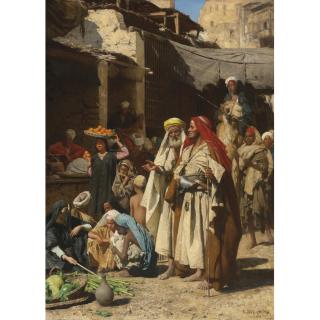 Leopold Carl Müller - Austrian A Street Scene, Cairo