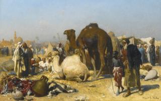 Leopold Carl Müller - Austrian the Camel Market, Cairo