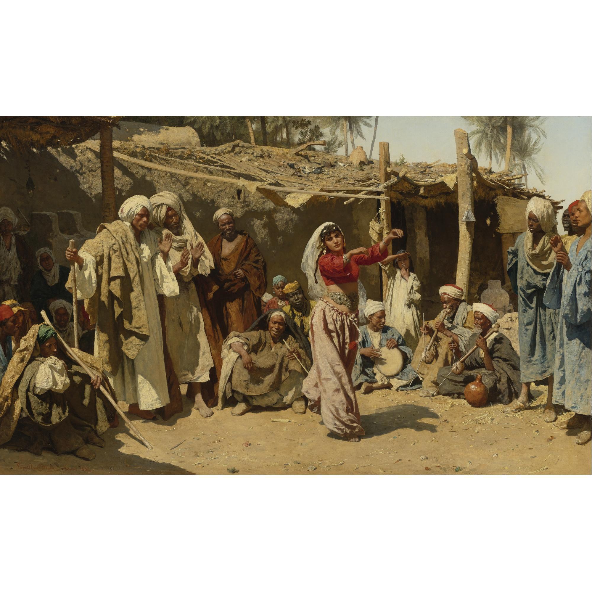 Leopold Carl Müller - German An Almée\'S Admirers (Egyptische Tänzerin)