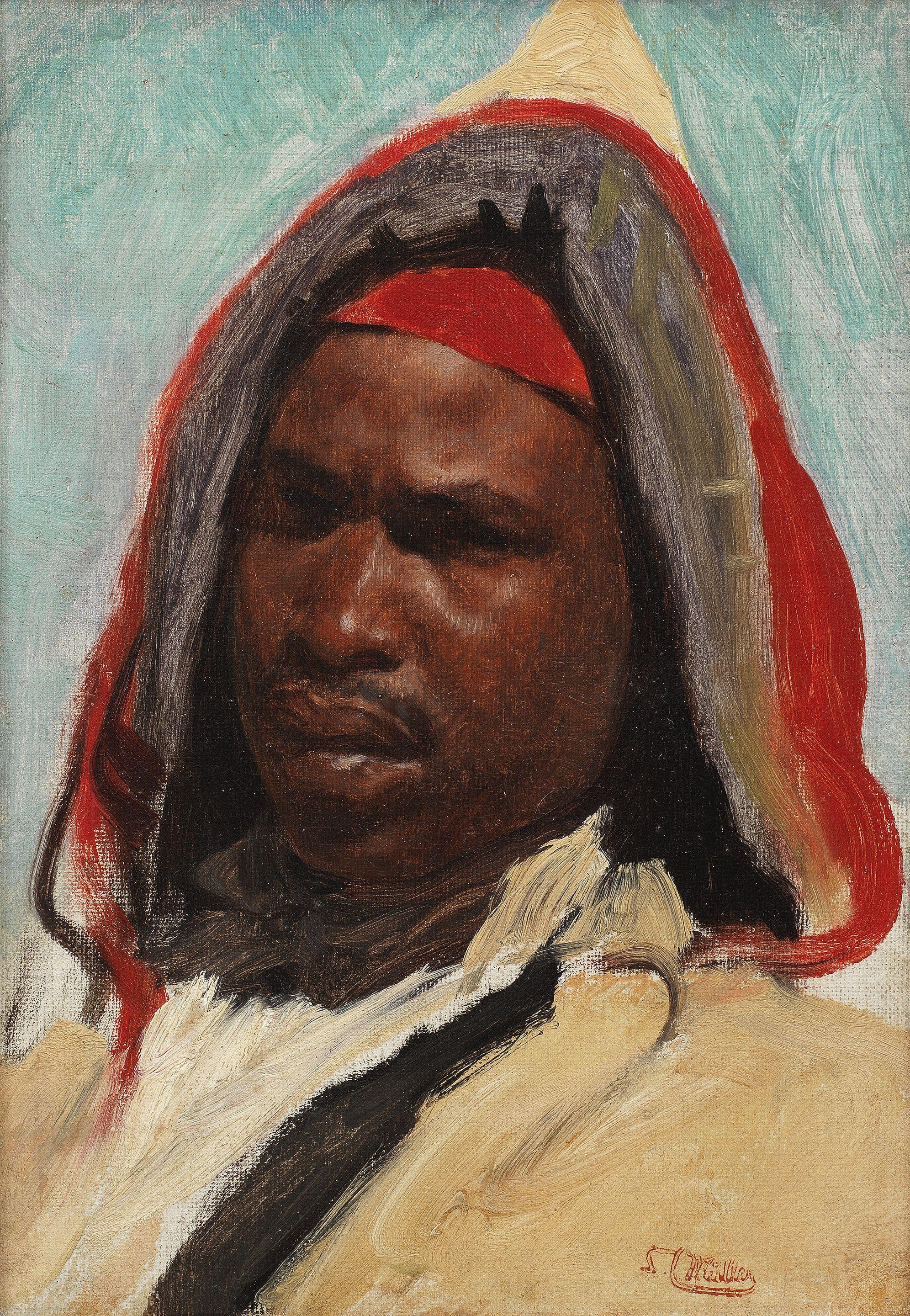 Leopold Carl Müller - Head of a man