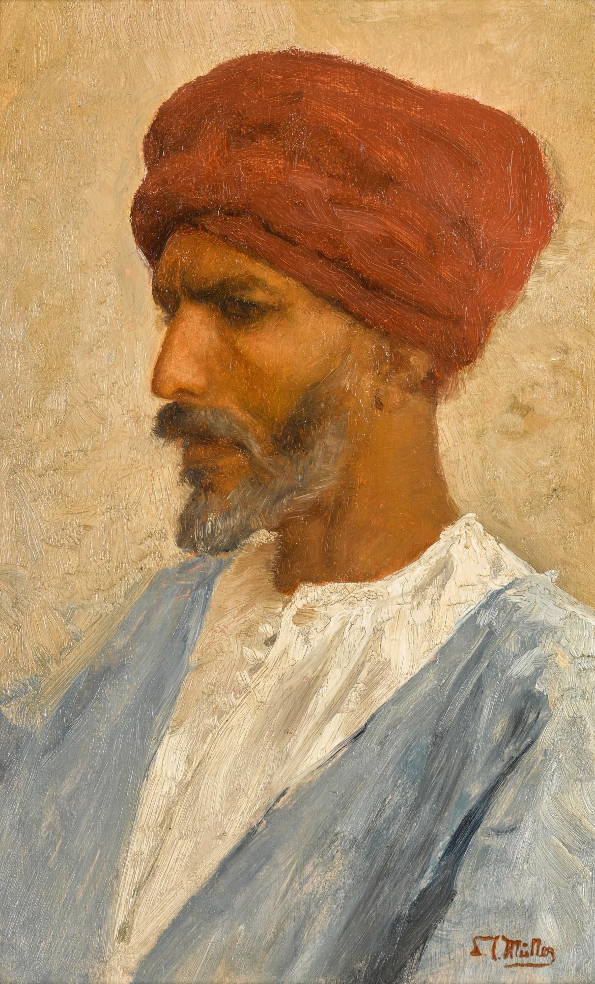 Leopold Carl Müller - Man in a Red Turban