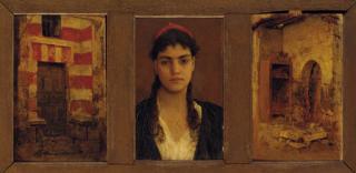 Leopold Carl Muller - An Egyptian Girl; And Egyptian Doorways