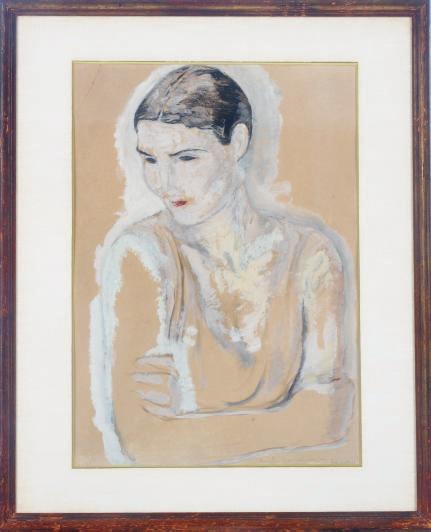 Leopold Gottlieb - Portrait of a woman with arms crossed