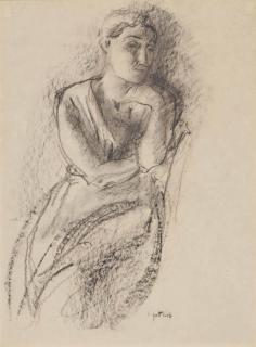 Léopold Gottlieb - Untitled (study of a woman)