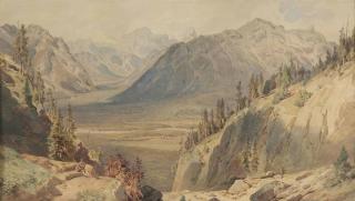 Leopold Rottmann - A sunlit panoramic view, Ettal