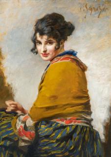 Leopold Schmutzler - Damenporträt