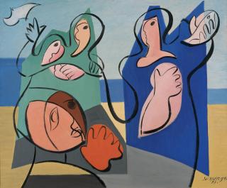 Leopold Survage - Femmes et oiseau