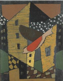 Léopold Survage - L\'oiseau et la ville