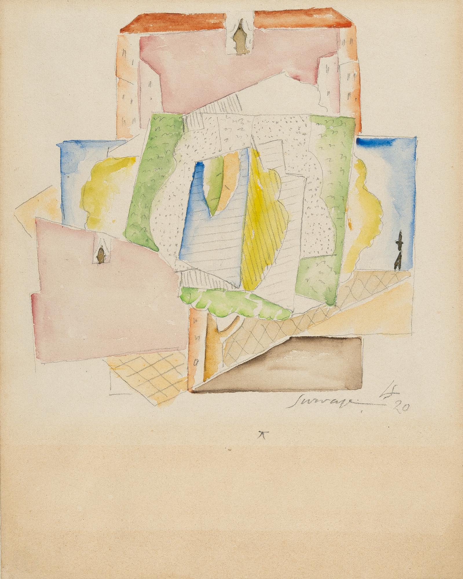 Léopold Survage - Parklandschaft mit Staffage