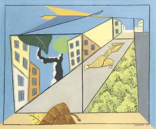 Leopold Survage - Paysage avec porteuse