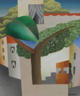 Leopold Survage - Paysage--l\'homme dans la ville