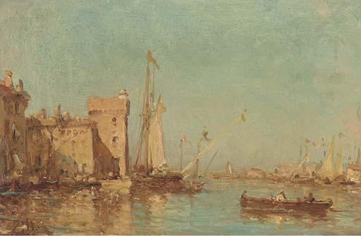 Leopold Ziller - A Venetian canal