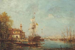 Leopold Ziller - Vessels On The Bosphorus