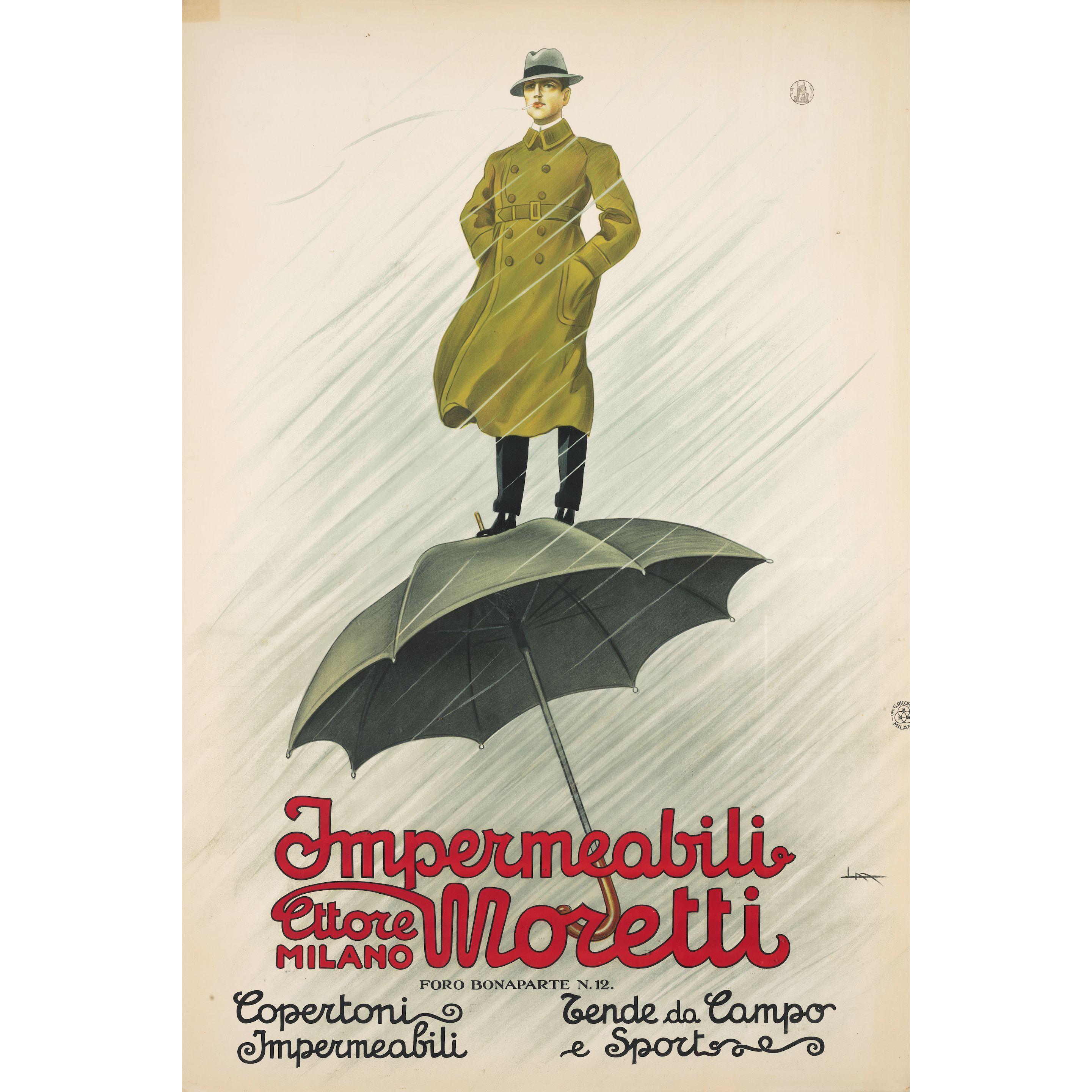 Leopoldo Metlicovitz - Impermeabili Moretti