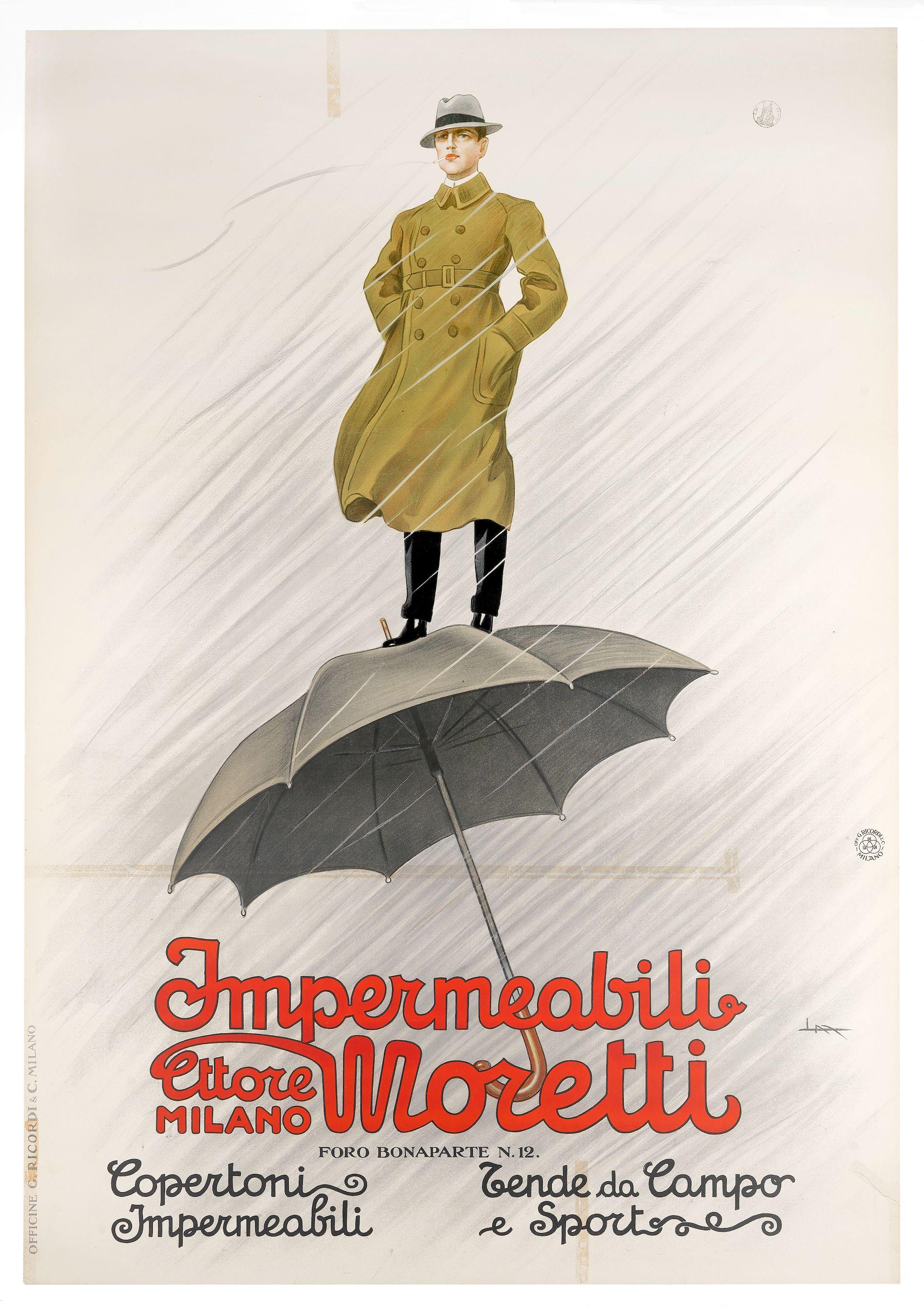 Leopoldo Metlicovitz - Impermeabili Moretti