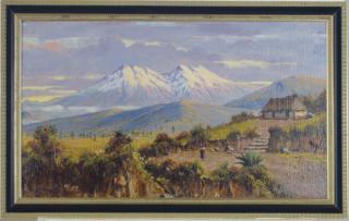 Leopoldo Romañach - Snow capped mountains in South America