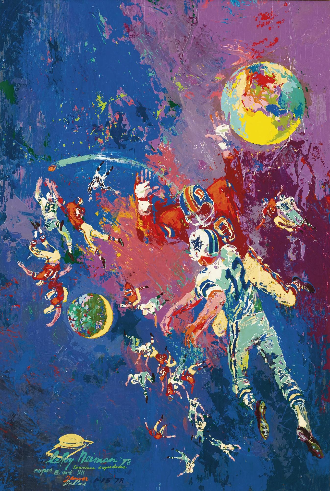 Leroy Neiman - Football Star Constellation