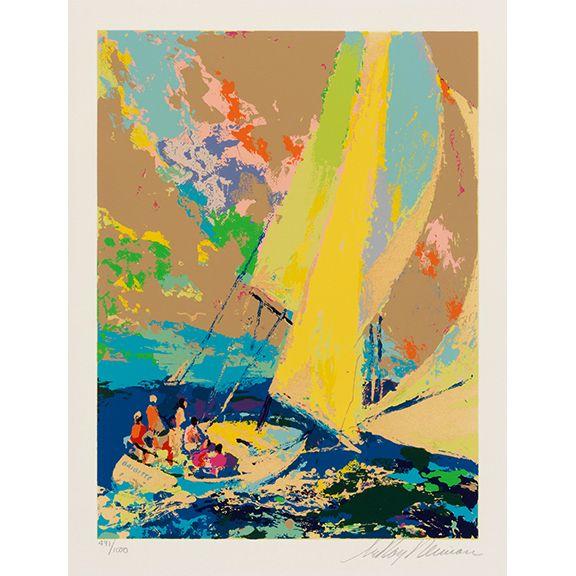 LeRoy Neiman - Normandy Sailing (Brigitte)