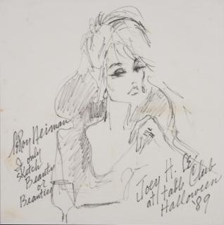 LeRoy Neiman - Sketch of Joey Heatherton